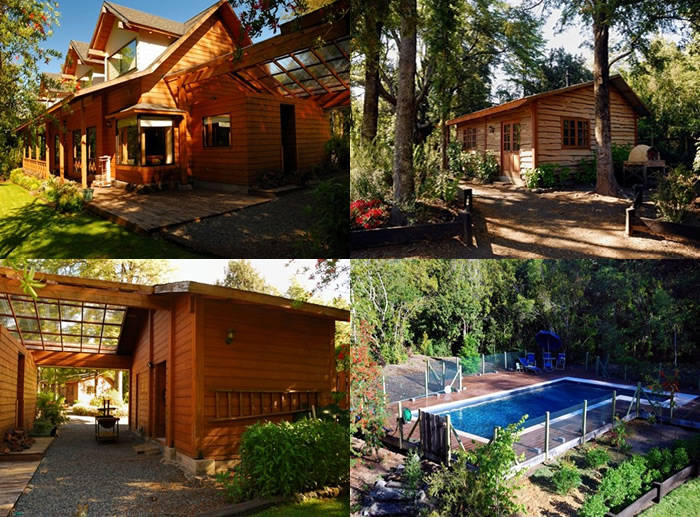 Hermosa casa dentro del bosque nativo